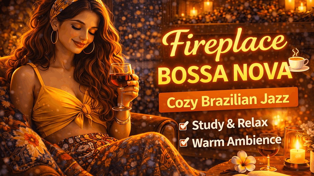 Bossa Nova у камина 🔥 Уютный бразильский джаз и атмосфера тёплого кафе
