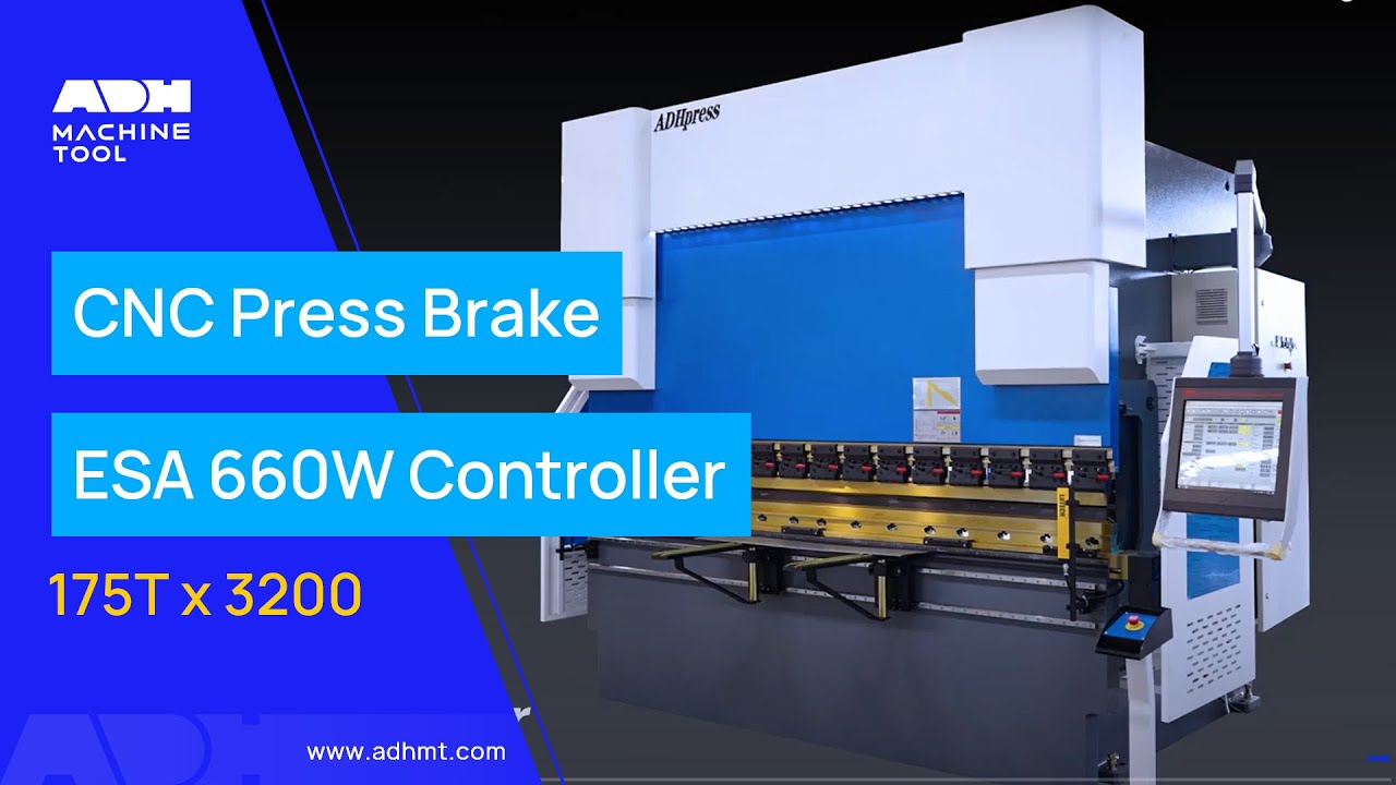 WAD-175Tx3200 CNC Hydraulic Press Brake with ESA 660W Controller 6+1 Axis