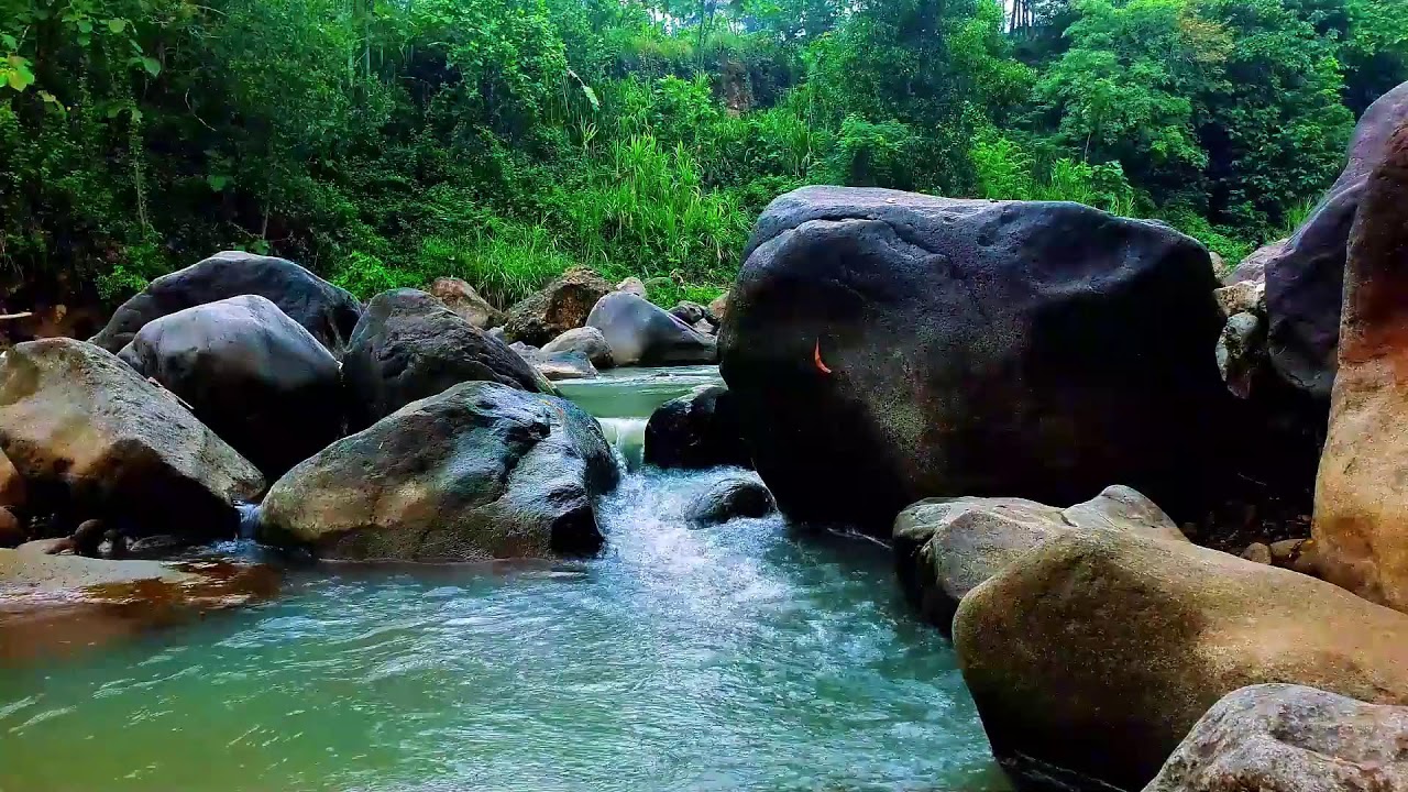 Deep Sleep River Sounds Flowing Gently Past Smooth Sand and Rounded Rocks