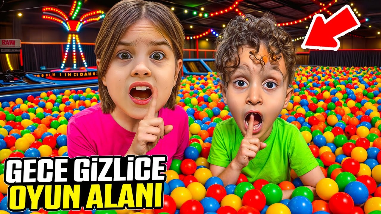 KUZEY ELİF GECE GİZLİCE OYUN ALANINDA KALMAK ‼️