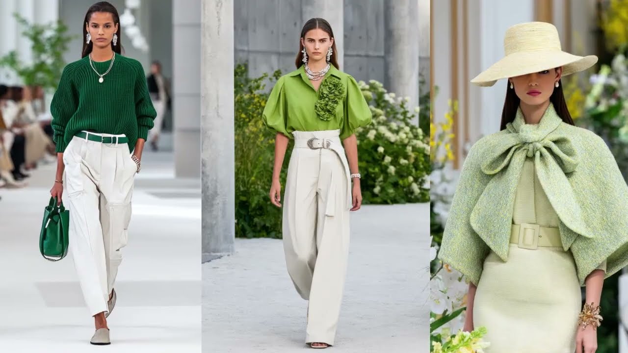 Carolina Herrera Wiosna/Lato 2026 | Szałwiowa zieleń i delikatna kość słoniowa &ndash; ponadczasowy kob...