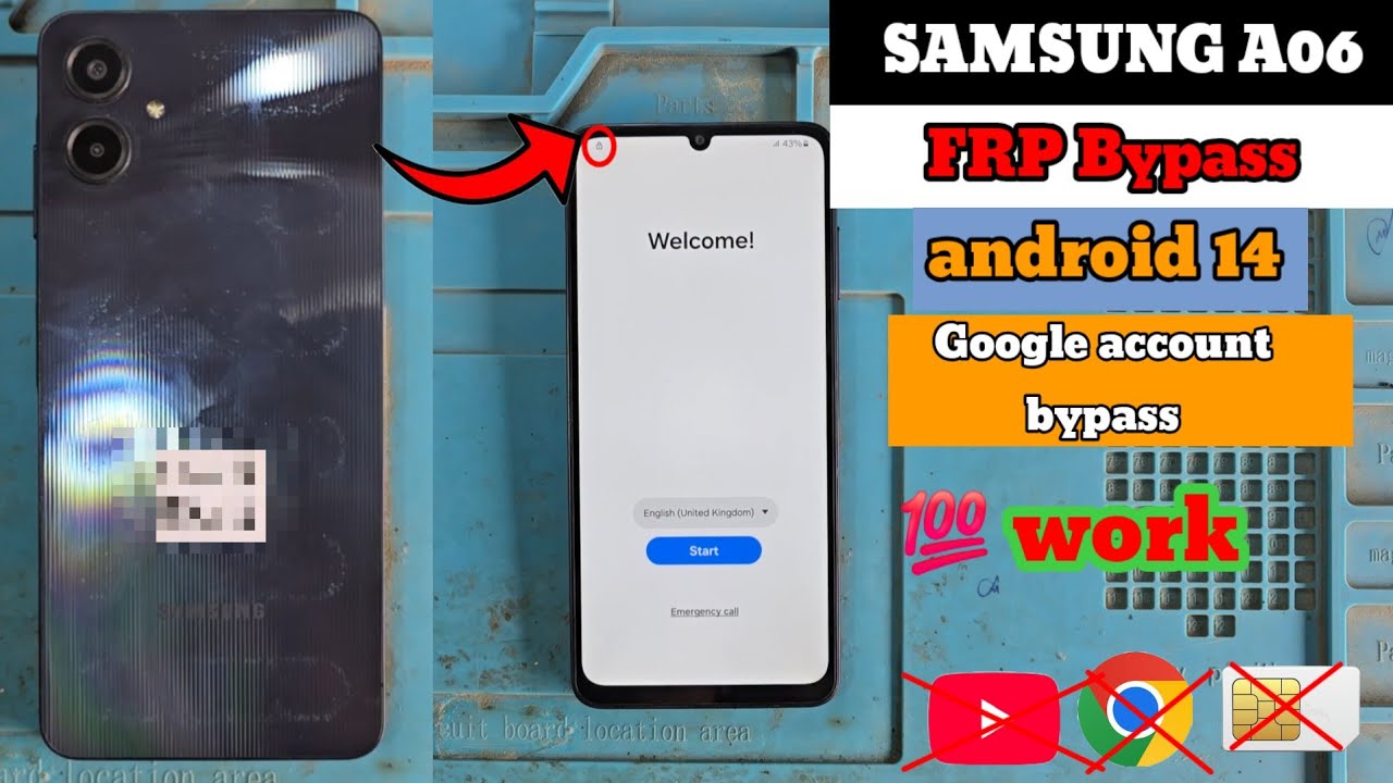 SAMSUNG A06 FRP BYPASS ANDROID 14 🔥 | SAMSUNG A06 FRP GOOGLE ACCOUNT BYPASS 💯 WORK 