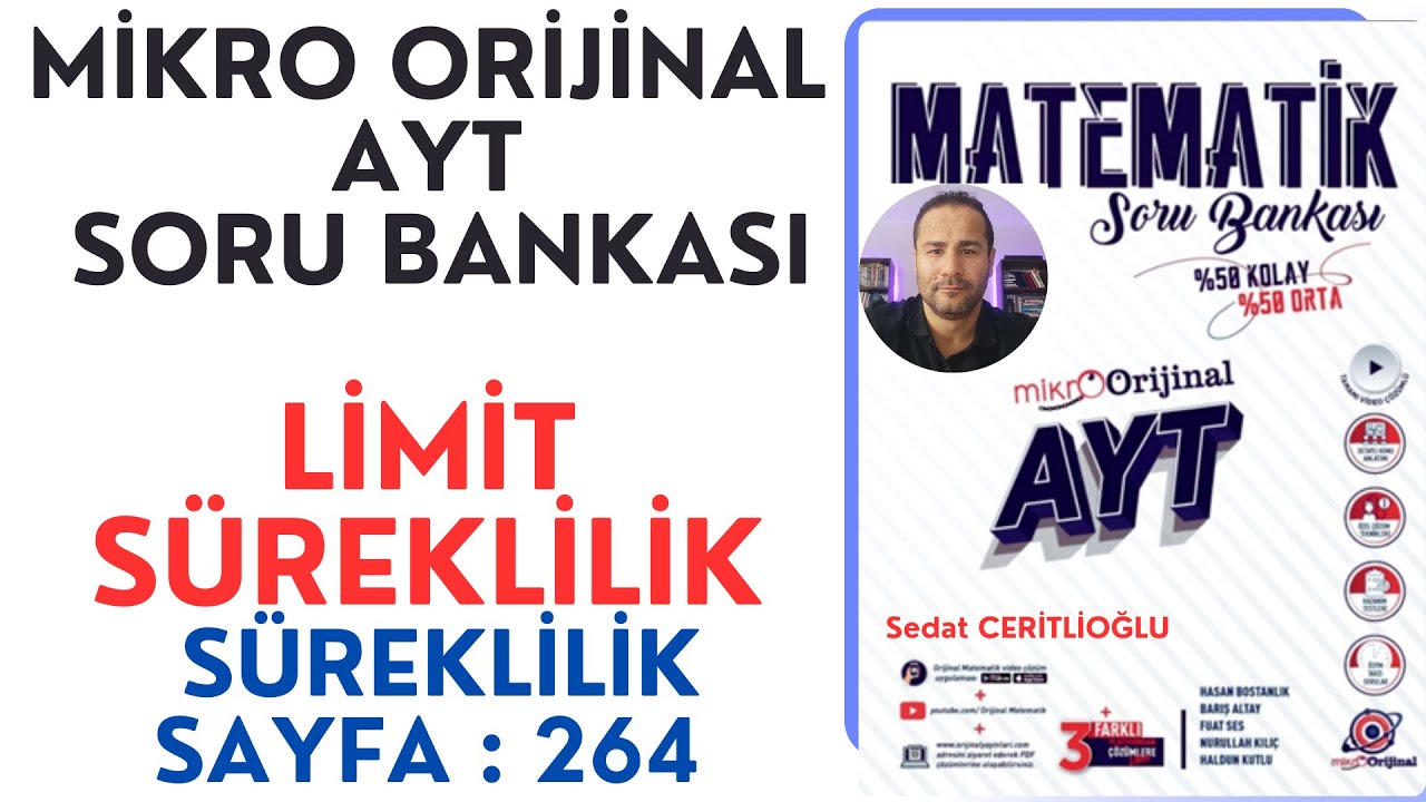 LİMİT SÜREKLİLİK | MİKRO AYT SORU BANKASI SYF:264 | #orijinalmatematik  #mikroorijinal # yks2024