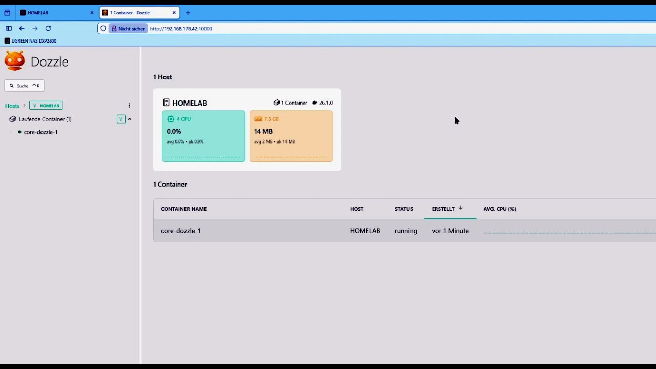 Set up your homelab core - part 1 - dozzle