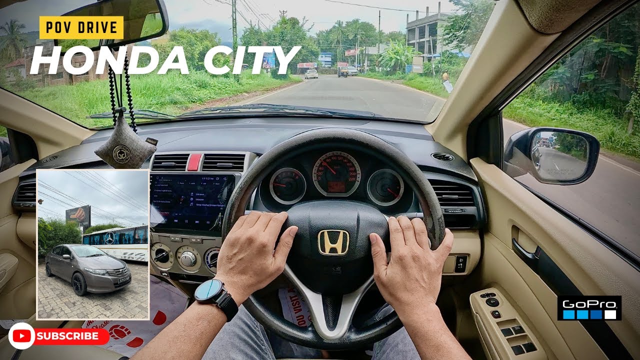 POV Drive | HONDA CITY Petrol Manual i-VTEC | Narrow road drive | Kerala road | GoPro12 | Jonnxoo