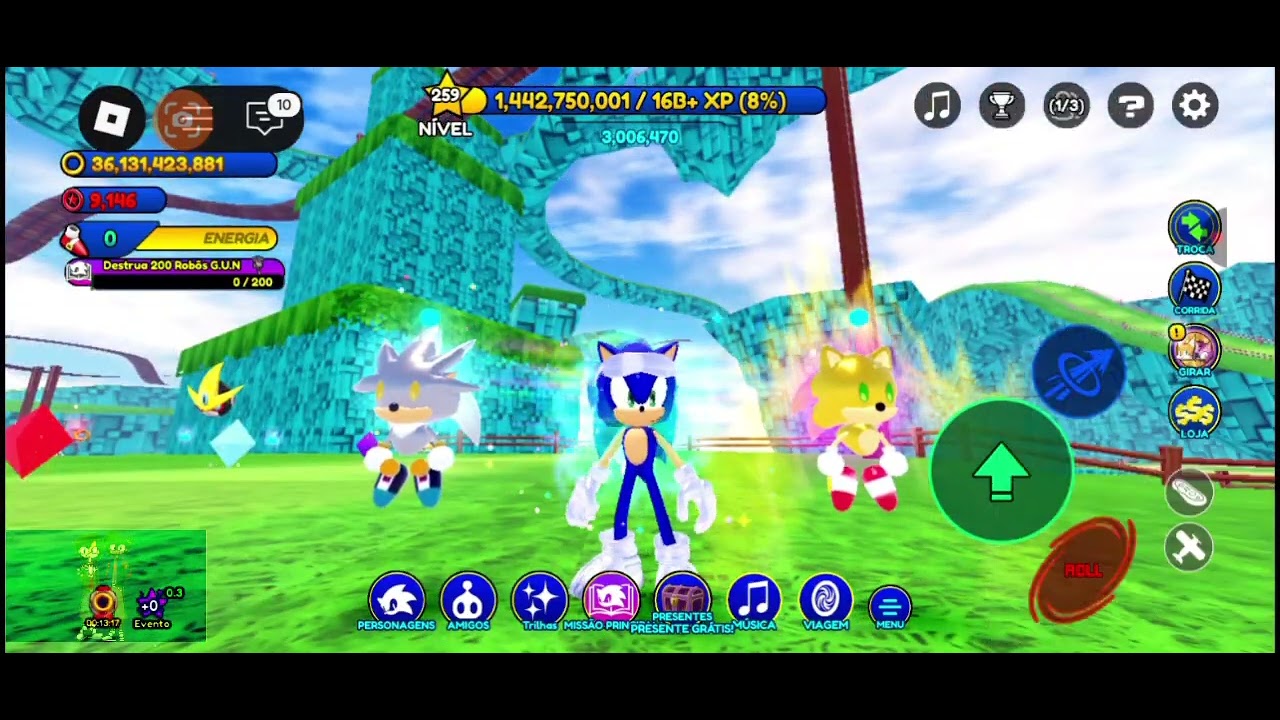 Eu voltei, super shadow no sonic speed simulador