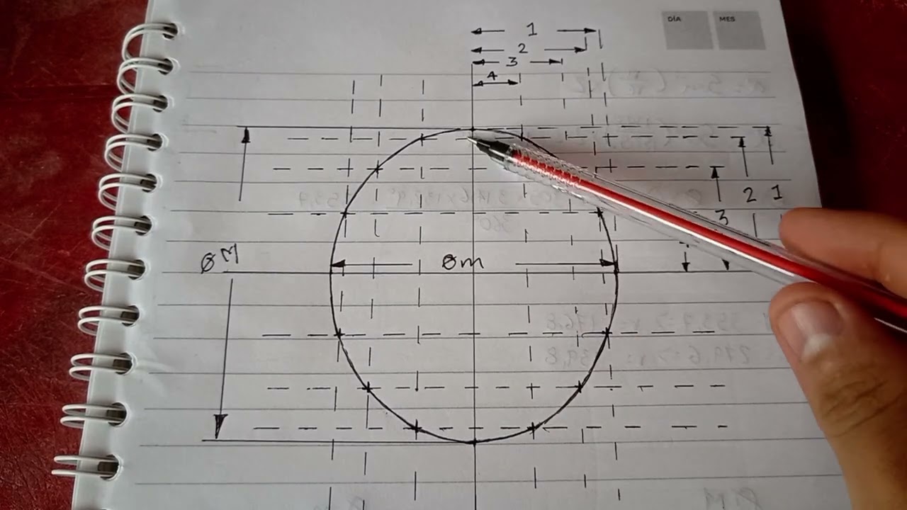 Calculo para el corte interno en un empalme boca de pez a 90°