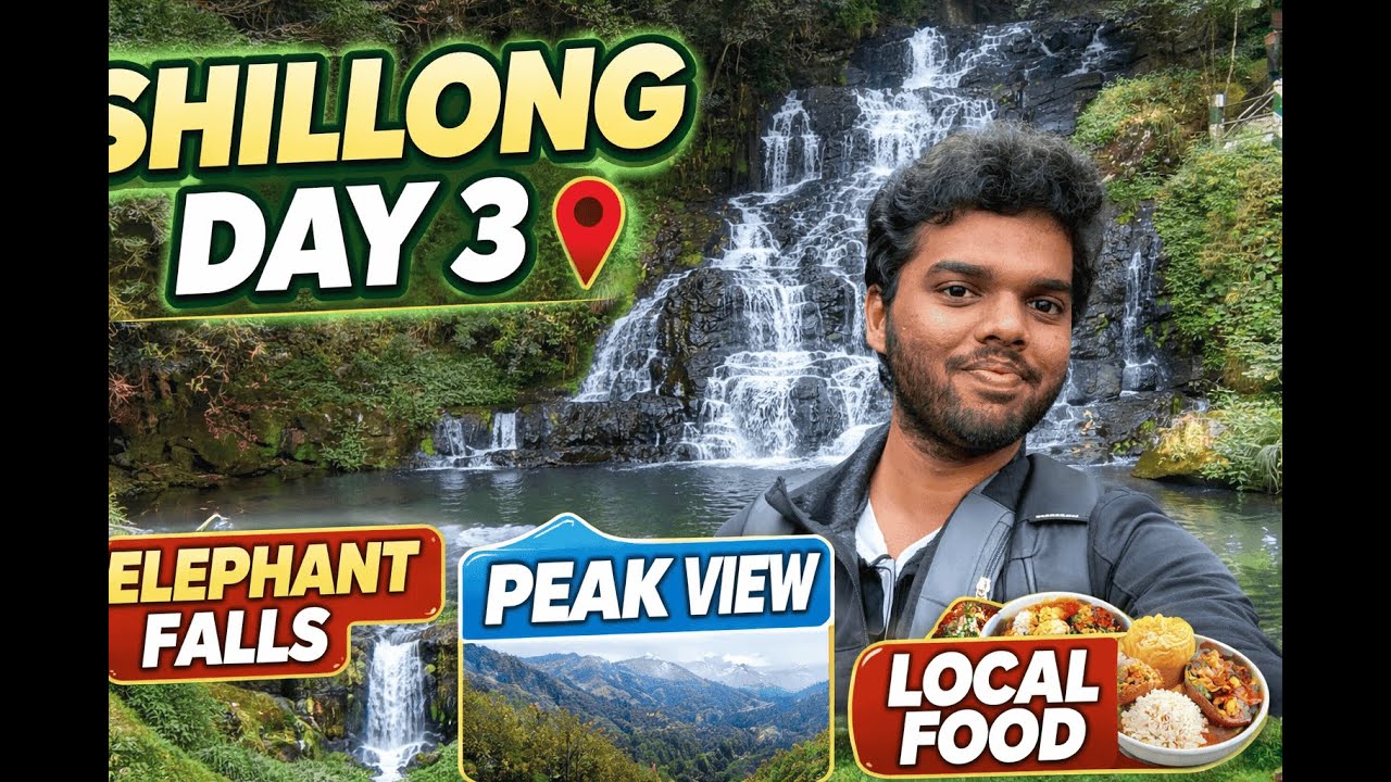 Day 3 in Shillong 🇮🇳 | Elephant Falls, Shillong Peak, Ward’s Lake & City Life | North East Trip
