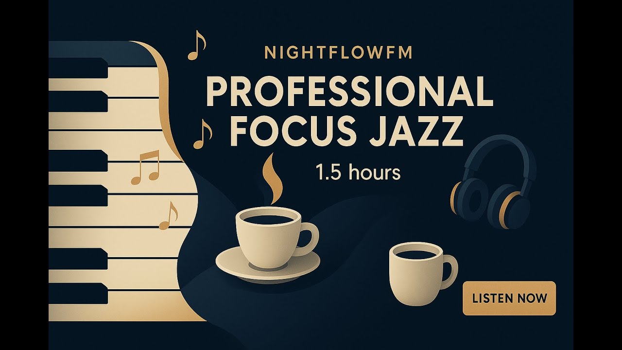 💼 Professional Focus Jazz | 1.5 Hours Deep Work Music | Productivity & Concentration
