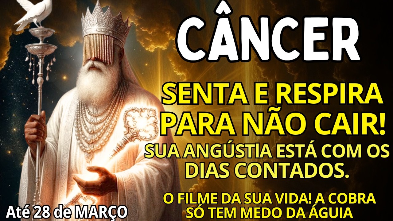 CÂNCER ♋ SENTA E RESPIRA FUNDO! SUA ANGÚSTIA ESTÁ COM DIAS CONTADOS😱 ESTÃO AFUNDADOS TE VENDO VOAR