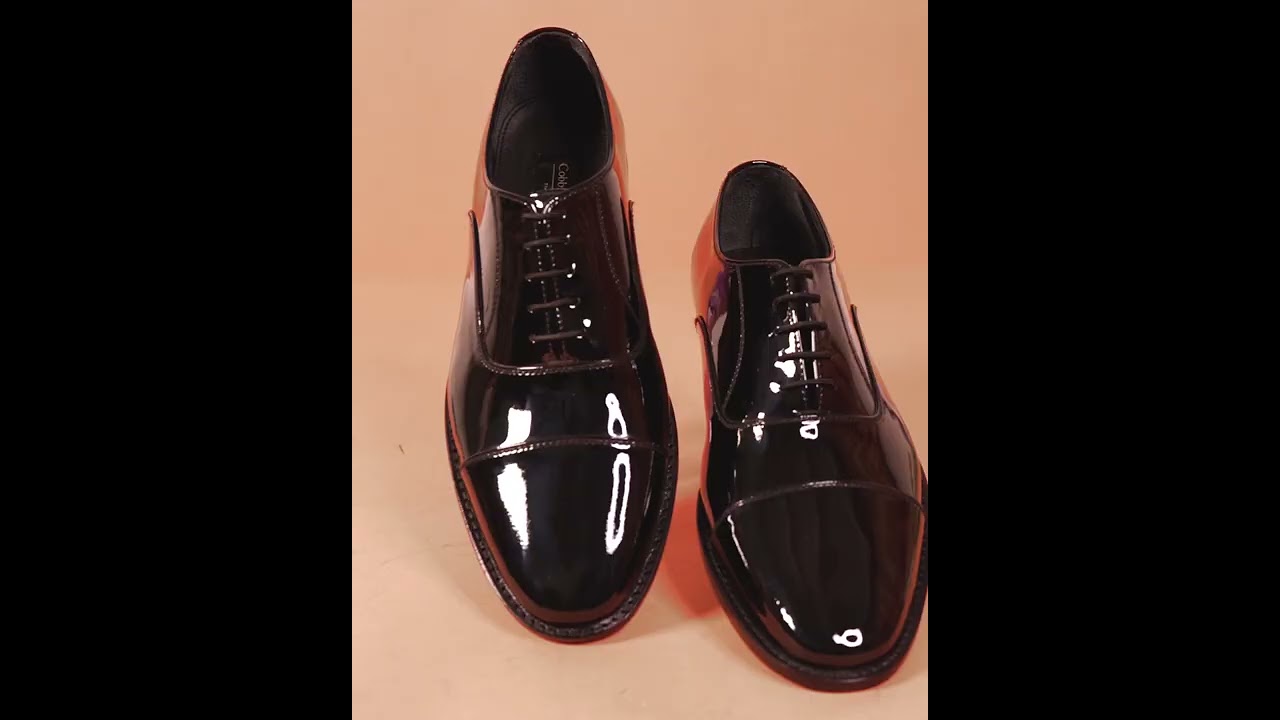 Black Patent Leather Oxfords.