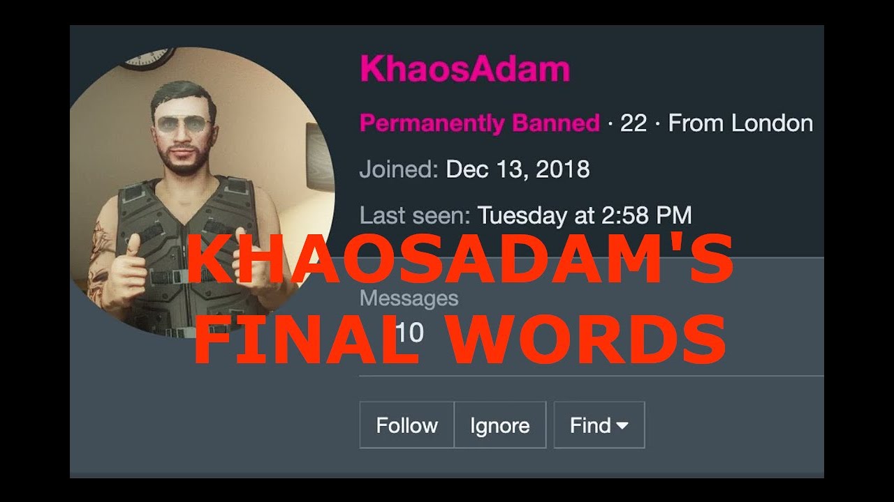 KhaosAdam final words