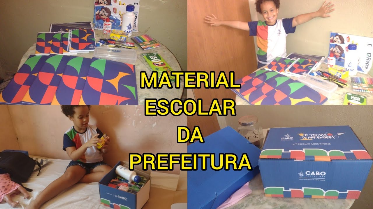 TATA MOSTRANDO O MATERIAL ESCOLAR QUE RECEBEU DA PREFEITURA 🥰 | Casinha Delas 
