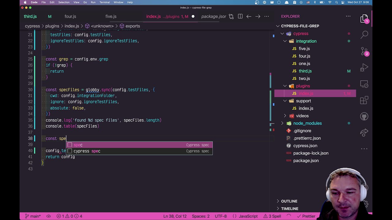 Implementing File Grep Extension To Cypress-Grep Plugin Using Cypress Config