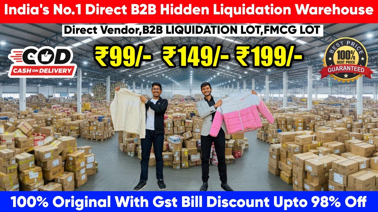 Biggest Warehouse Of Liquidation Lot | 98% Off | With Gst Bill| Branded Factory Sale Bhilwara