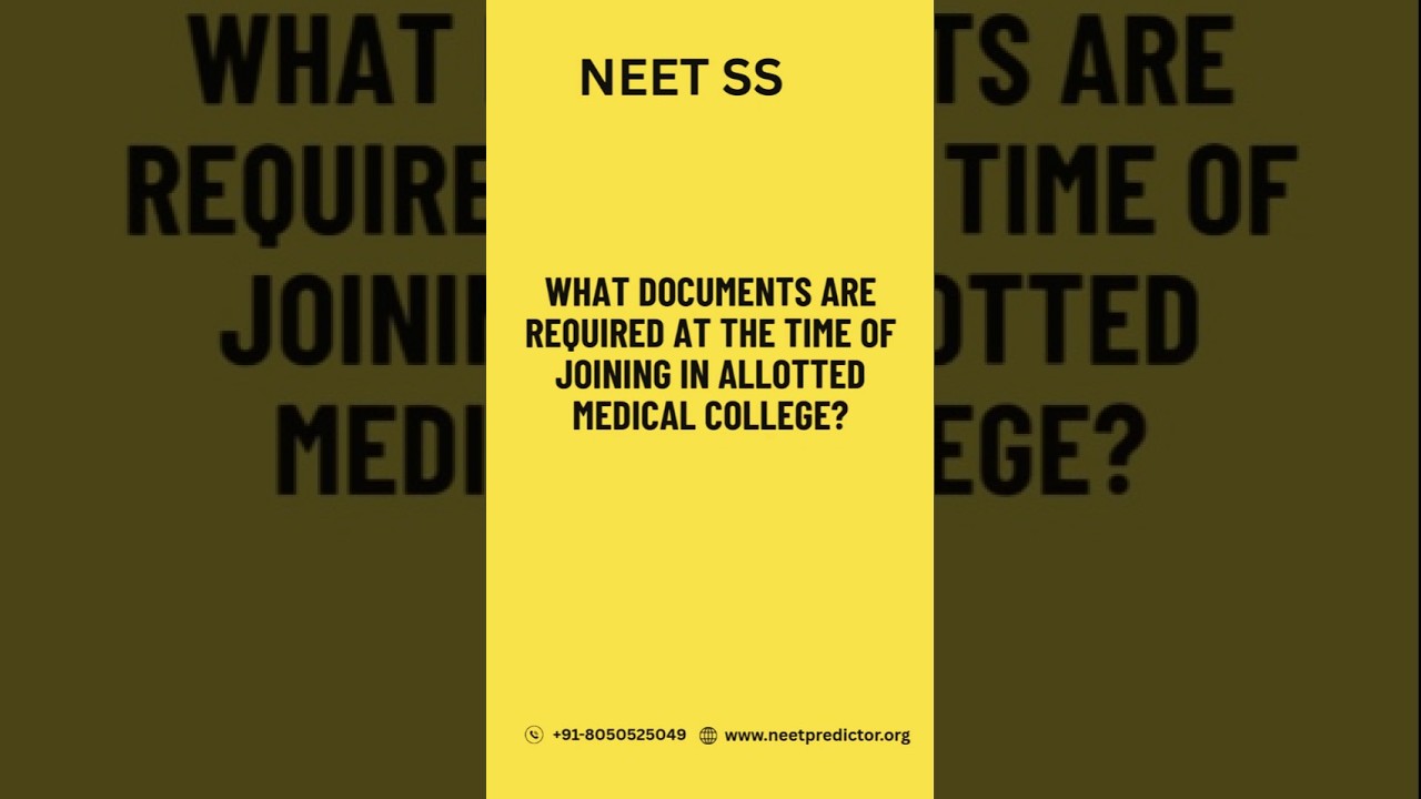 NEET SS Required Documents For Counseling #DM #MCH #DrNB #Admission