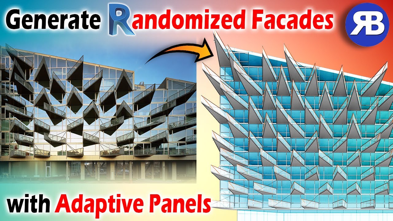 Фрагмент Revit: создание случайных фасадов с помощью адаптивных панелей
