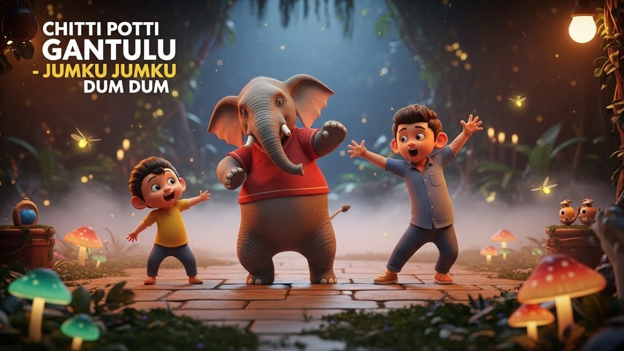 Chitti Potti Gantulu - Jumku Jumku Dum Dum | 3D Elephant Dance Party
