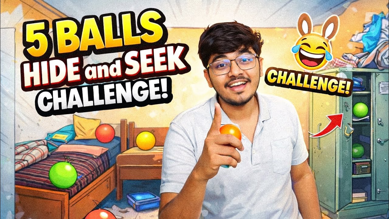 “5 Ball Hide & Seek Challenge 😱🔥 | Jo Harega Usko Dare!” #video #challenge 