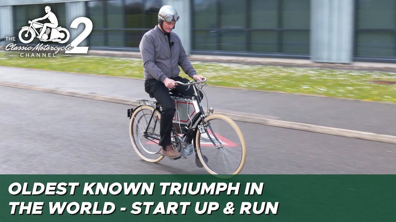 1901 Triumph Prototype motorcycle - start-up & run