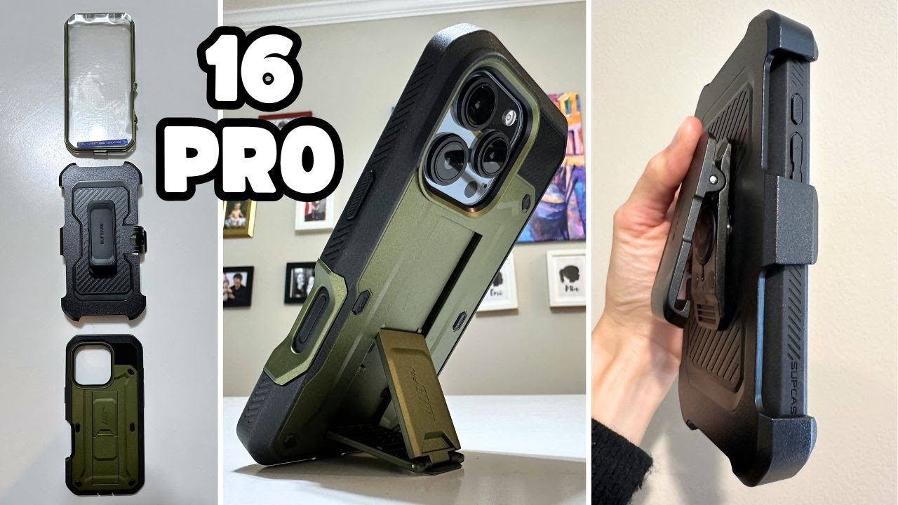 SUPCASE 360 Protective Rugged iPhone 16 Pro Case with Kickstand + Belt Clip | Full Review