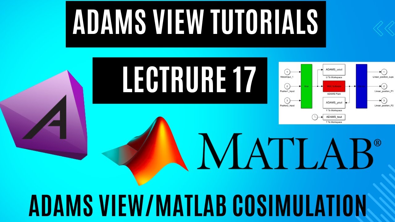 MSC Adams View tutorials || Lec. 17 Adams view MATLAB cosimulation complete step by step guide