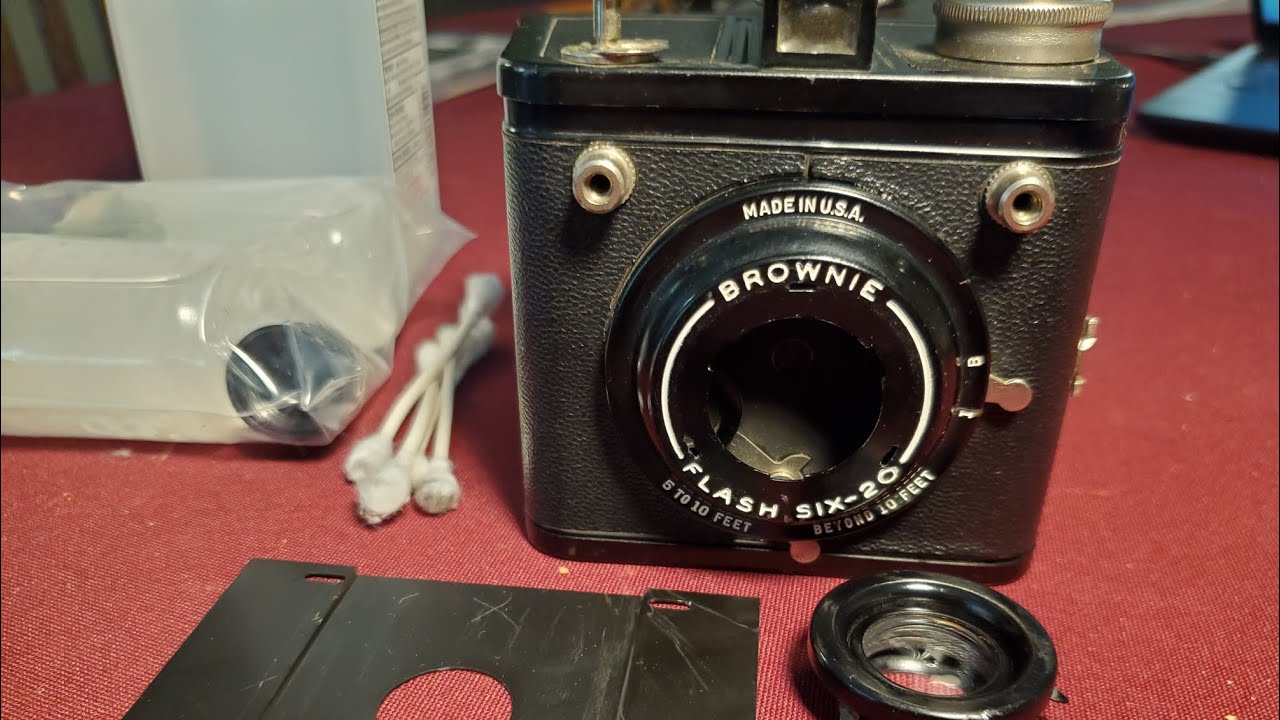Squeaky, Sticky Shutter on Kodak Brownie Flash Six 20-How to Fix.