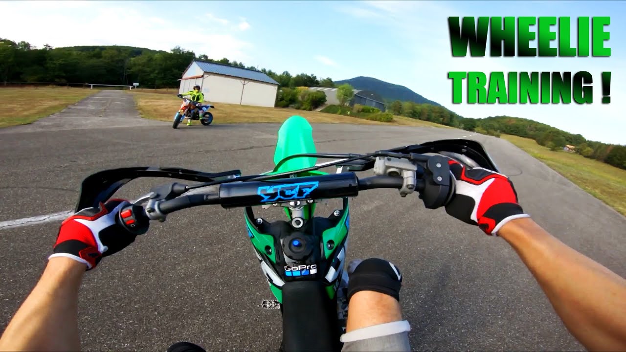 WHEELIE TRAINING 🔥 | YCF 150 SUPERMOTO ft. KTM 300 EXC