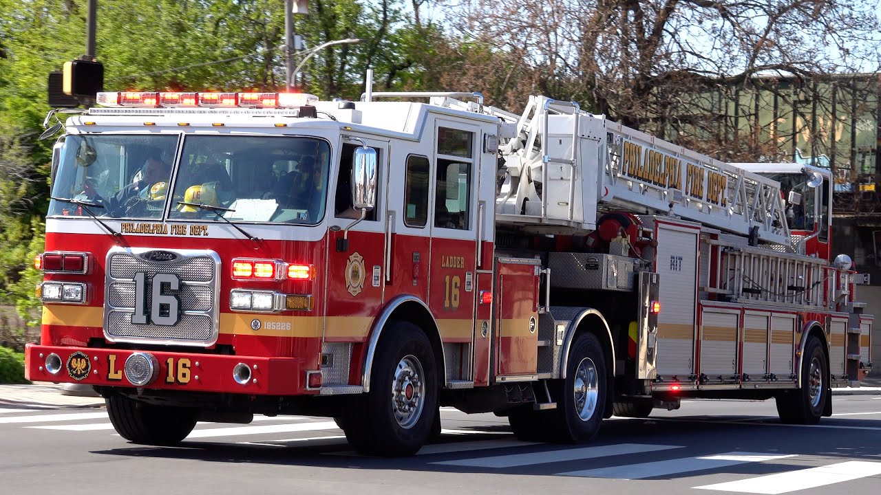 Philadelphia Fire Department Ladder 16 Responding
