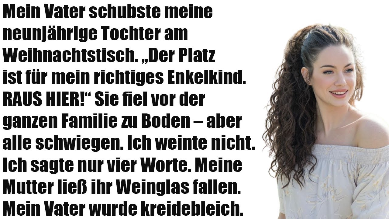 „Mein Vater schubste meine 9-jährige Tochter am Weihnachtstisch: ‚Dieser Platz ist für mein ...