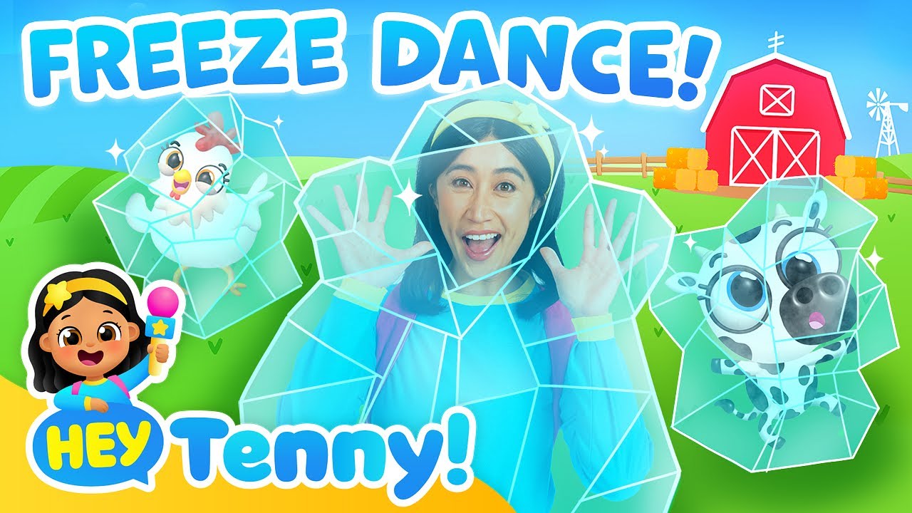 Freeze or Dance? Old MacDonald Had a Farm | Nursery Rhymes | Educational Videos for Kids | Hey Tenny