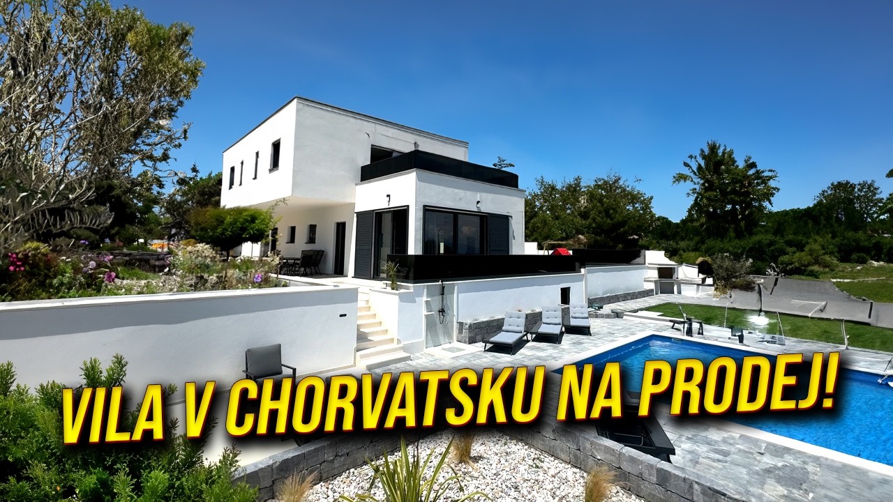 Snídaně s výhledem na moře: Prohlídka úžasné chorvatské vily s obrovským bazénem a úžasným výhledem