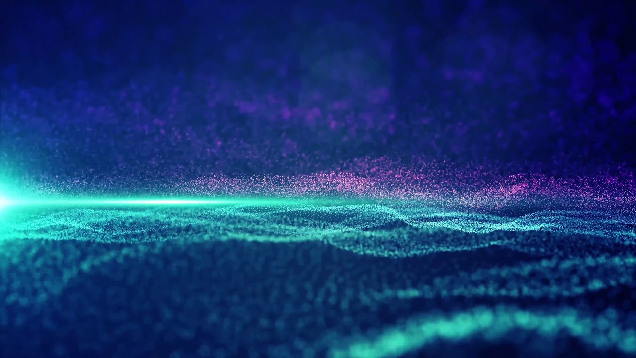 Sky Blue Digital Energy Waves of Particles | 4K Relaxing Screensaver