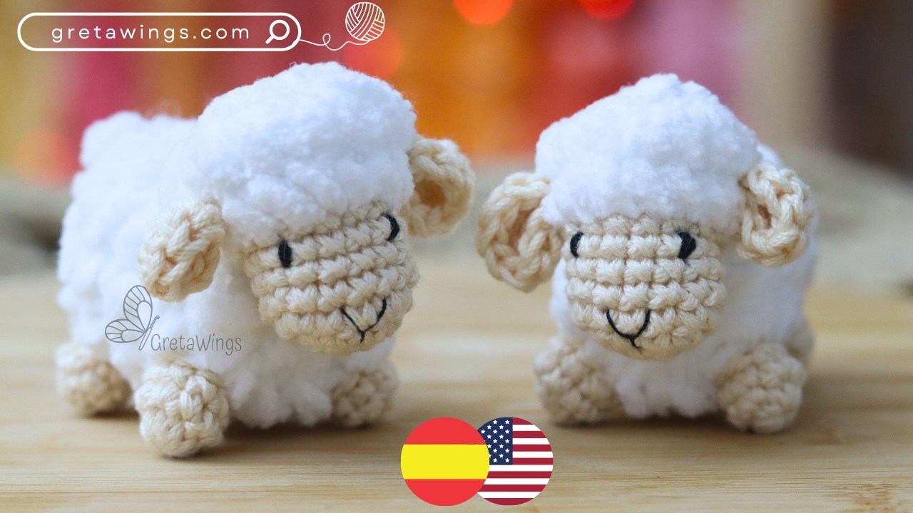 Tutorial de Borreguitos amigurumis para el Nacimiento: Crea Animales Fáciles y Bellos | GretaWings