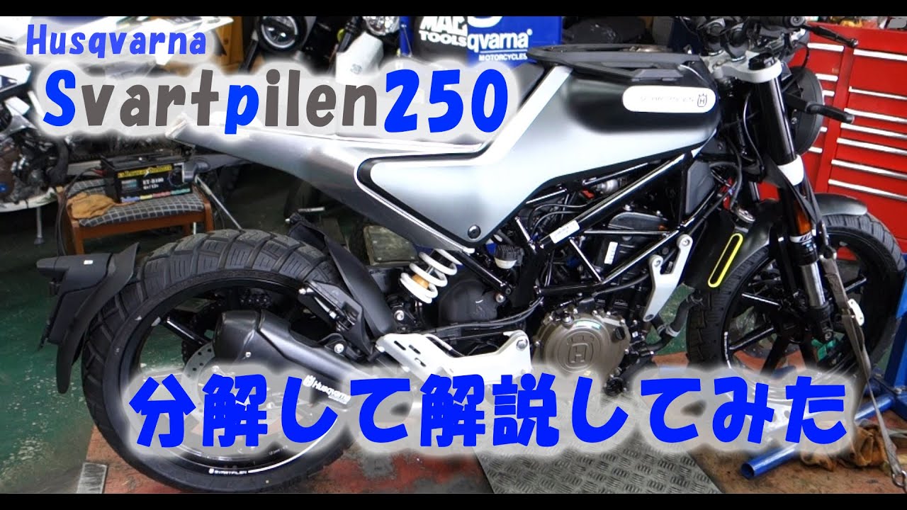 新モデル！Svartpilen250分解解説してみた【ルサンバレー】