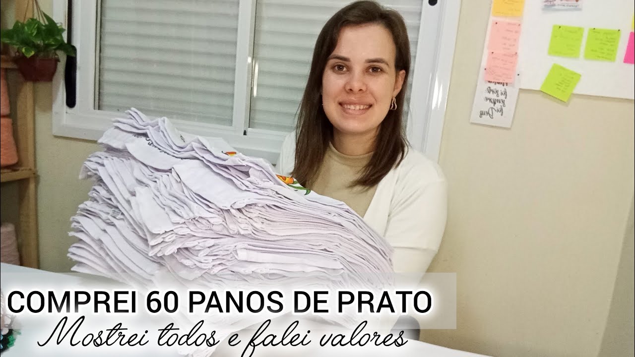 😱 COMPREI 60 PANOS DE PRATO DA TECELAGEM NSR. APARECIDA// MOSTREI TODOS E FALEI VALORES #vlog