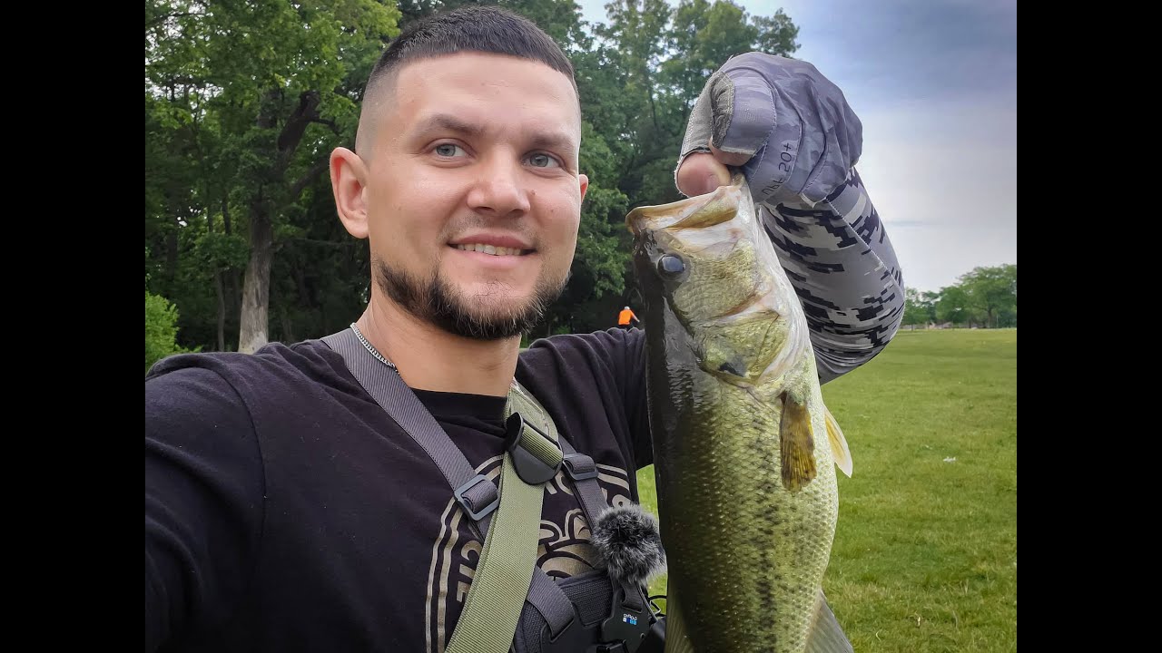 Дроп шот и Твичинг с берега. Рыбалка на хищника в США. Busse Lake, пригород Чикаго.