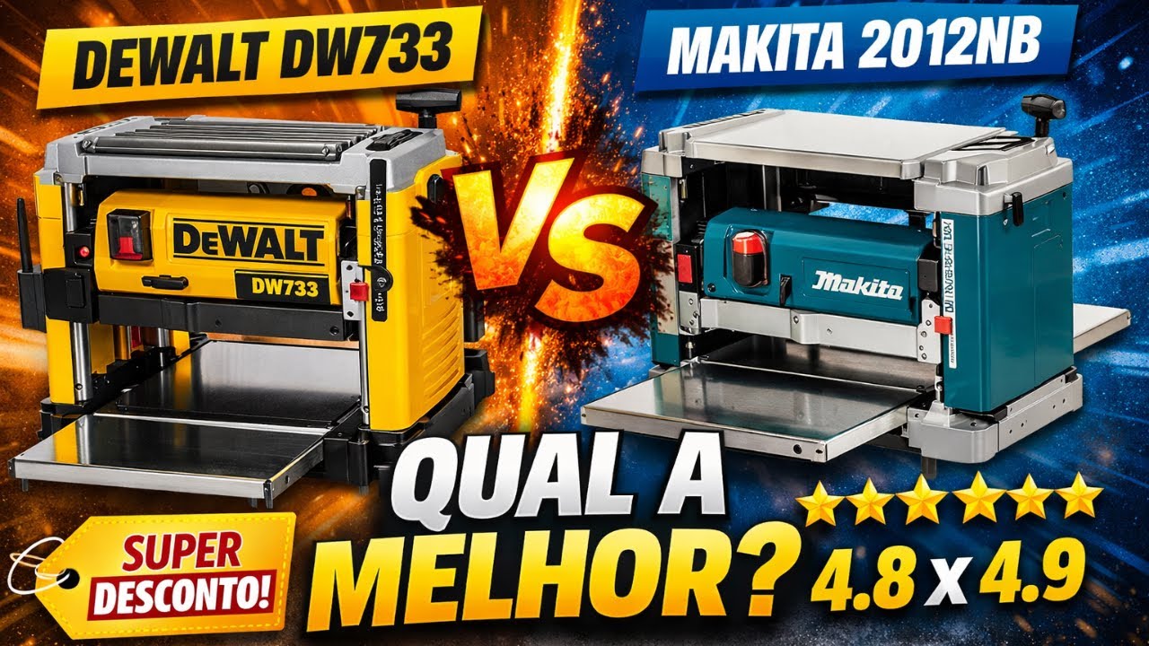✅Dewalt DW733 vs Makita 2012NB: comparativo completo – Qual a melhor plaina desengrossadeira?