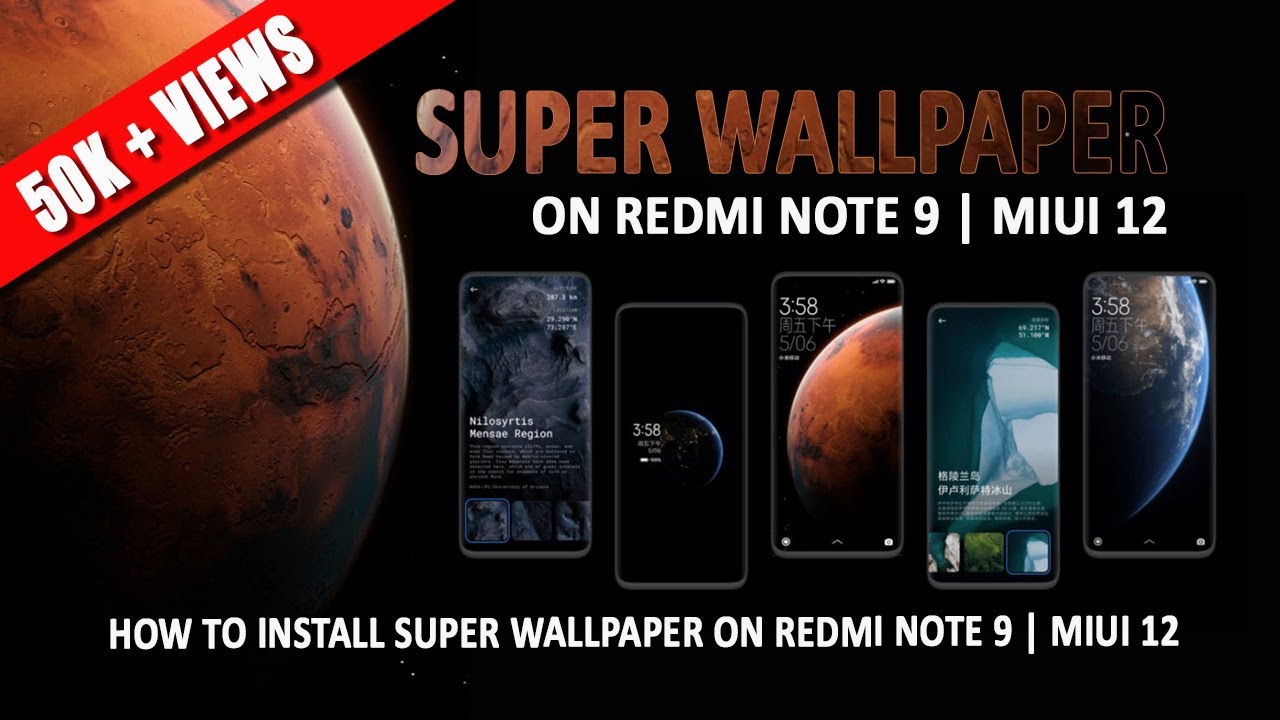 Enable Super Wallpaper on Redmi note 9 | MIUI 12 | New features