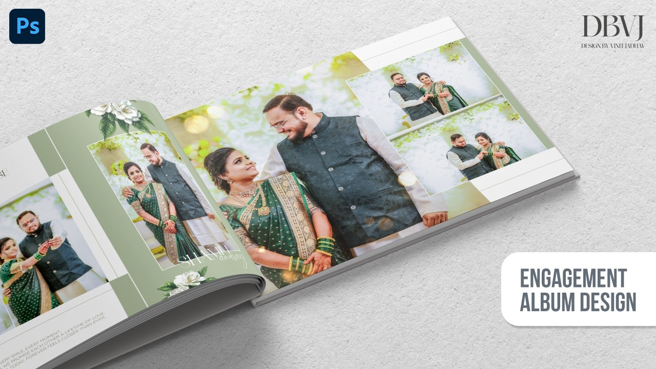 Classic Engagement Album Design Ideas | Modern Style | Design By Vinit Jadhav