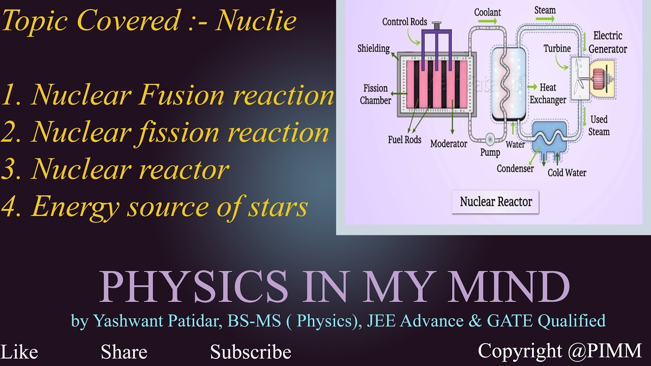Nuclear Fusion and Fission reaction | Nuclear reactor | Nuclie | JEE  | NEET | 12th