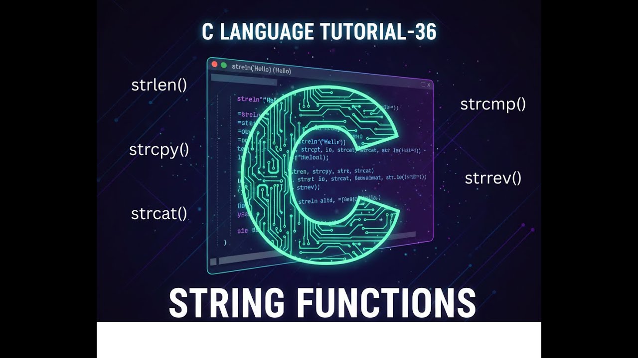 C Language Tutorial-36 | String functions in C