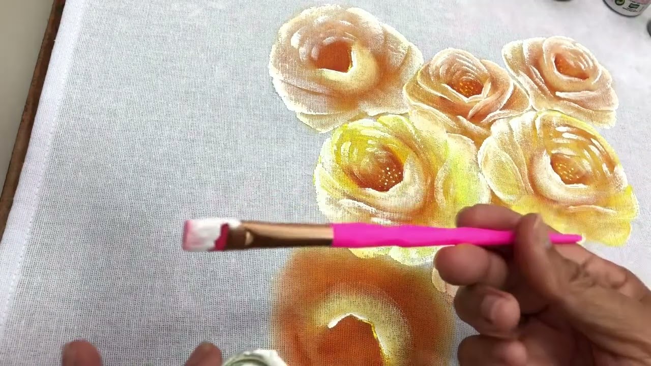 COMO PINTAR ROSAS A MÃO LIVRE DE UM MODO FÁCIL