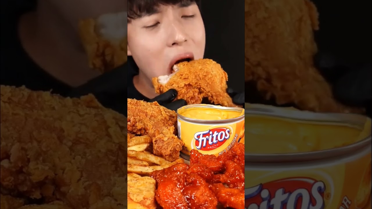 Asmr Crispy Fried Chicken Eating Sound