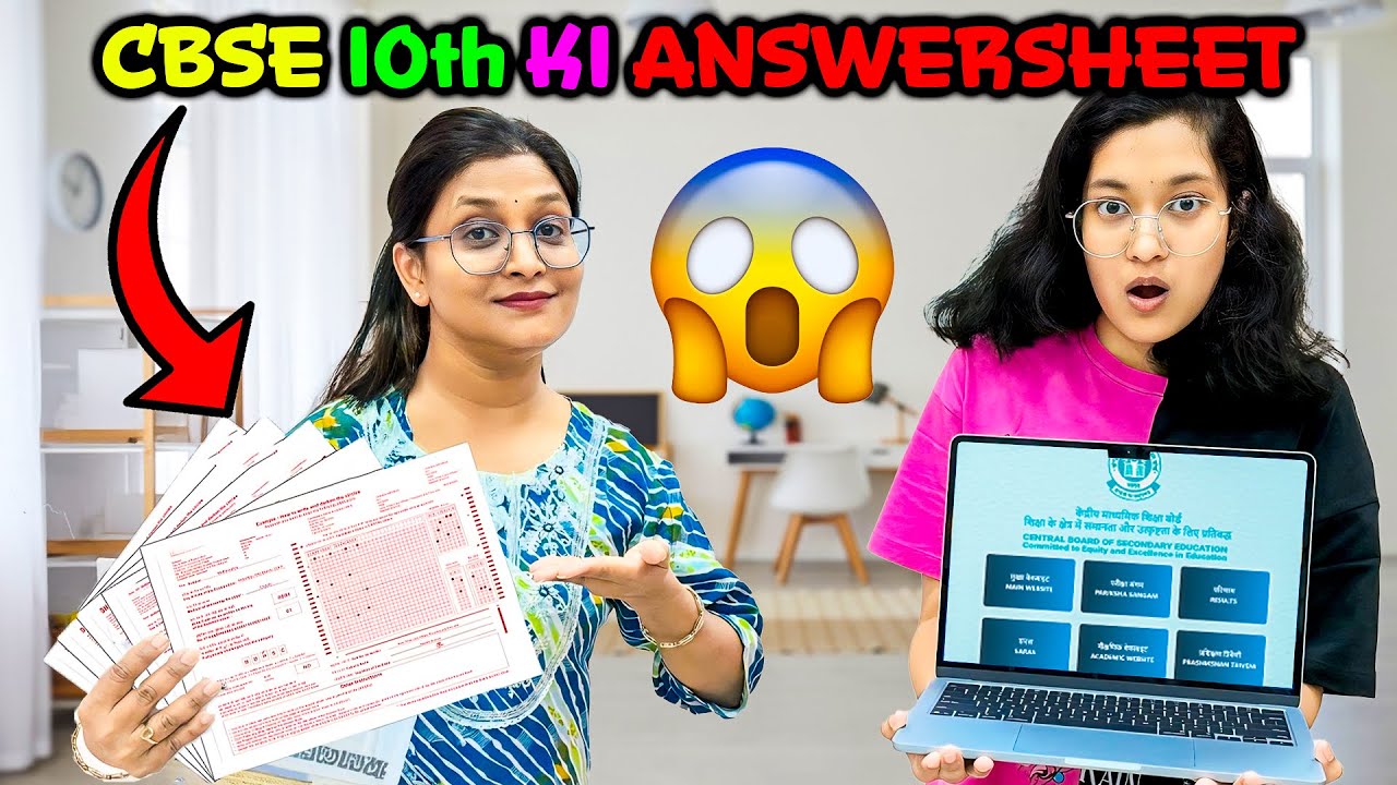 CBSE 10TH KI ANSWERSHEETS DEKHI 😱📄  | Jinni Ne Kya Likha Tha?! ✍️📚 | Full Reveal 🎓🔥 | Cute Sisters