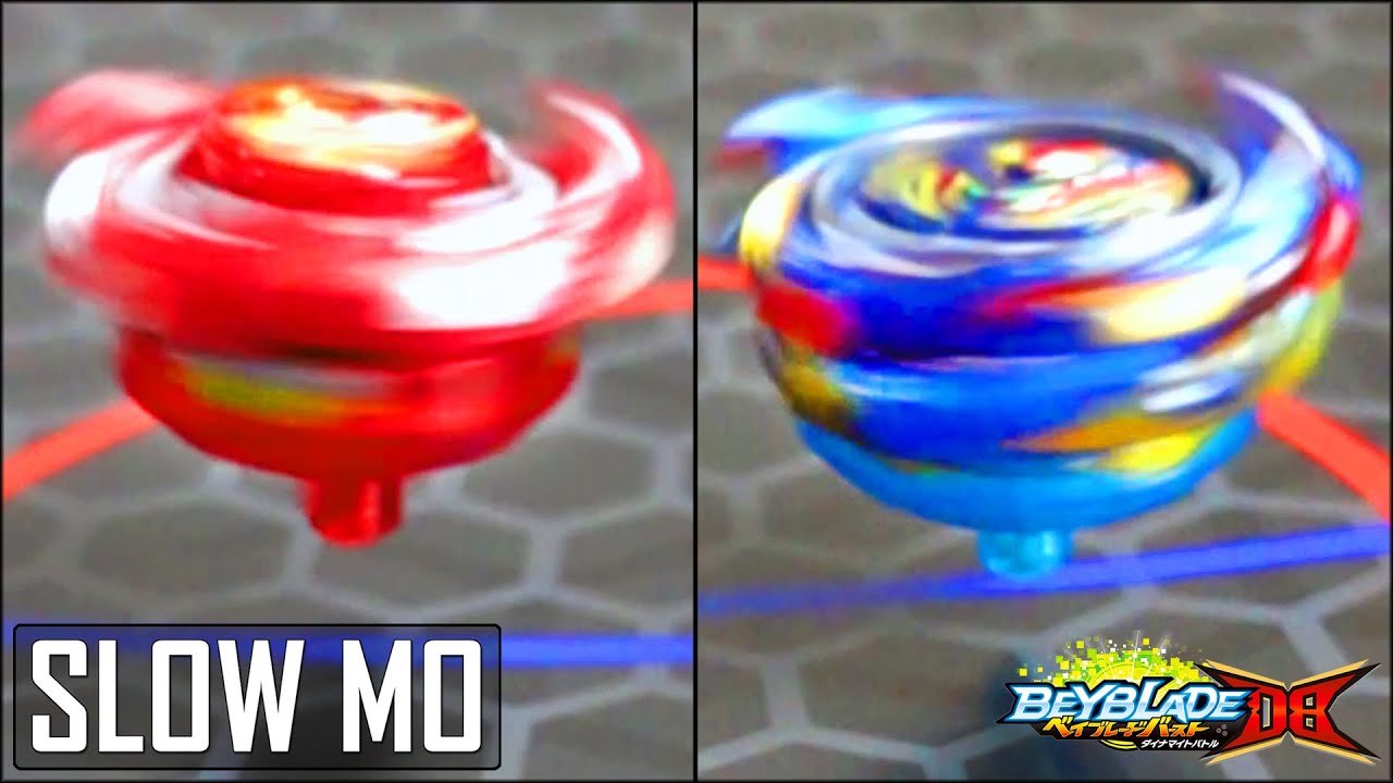 ULTIMATE SAVIOR VALKYRIE BURSTING RED SAVIOR VALKYRIE IN SLOW MOTION! Beyblade Burst DB Slow Motion