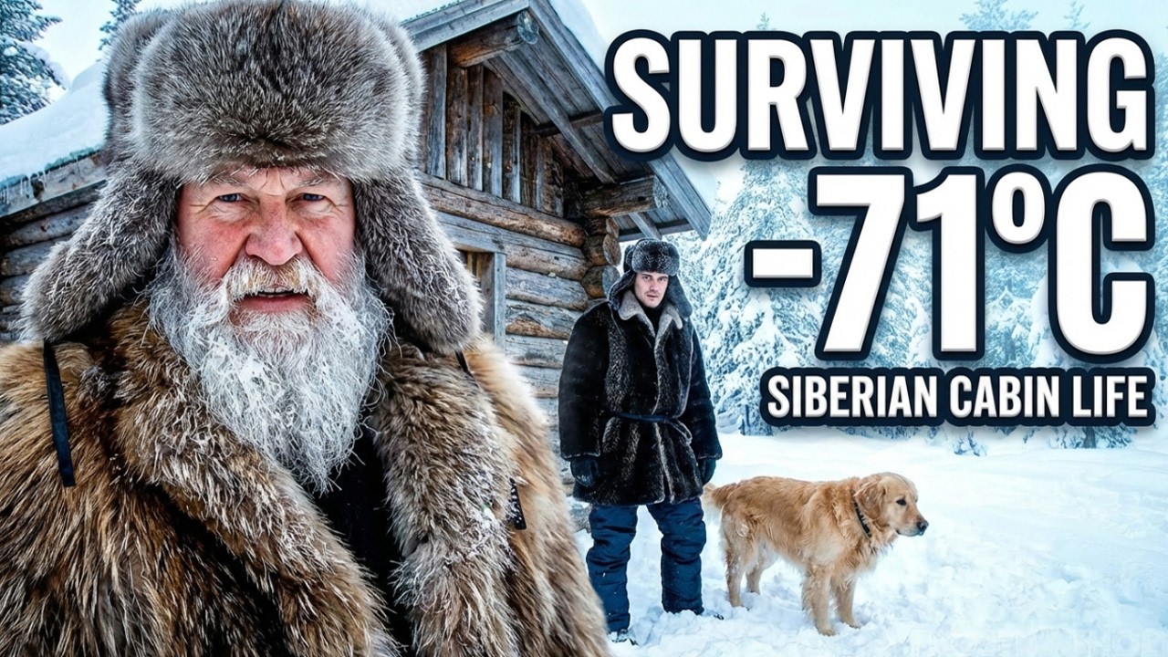 Father and Son Winter Retreat in a Siberian Cabin at -71°C