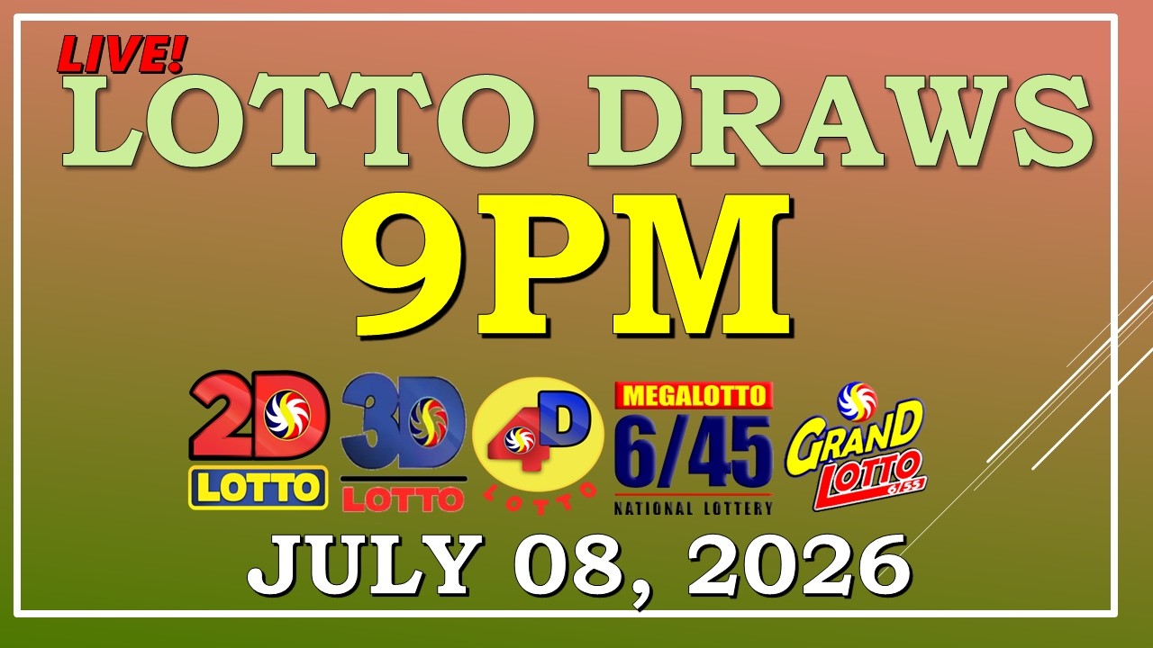 LOTTO RESULT 9PM DRAW ,  JULY 08, 2026@LottoResultTV15K
