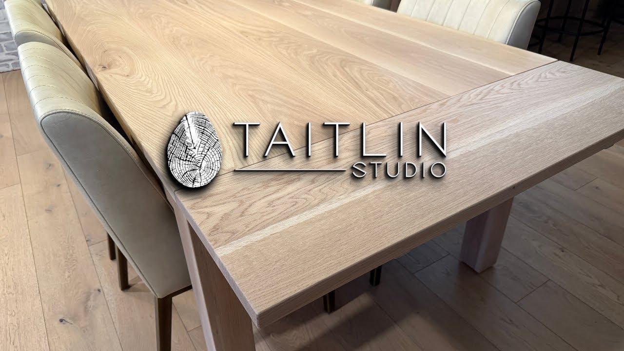 White Oak Self Storing Dutch Leaf Dining Table