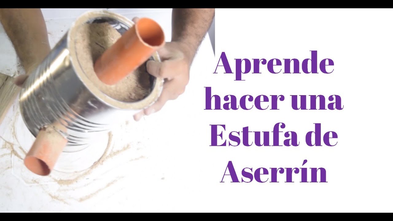 Estufa portátil de aserrín ecológica.